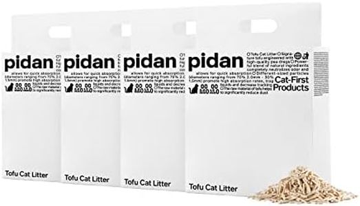 pidan Tofu Cat Litter Clumping,Flushable,Ultra Absorbent and Fast Drying, 100% Natural Ingredients Litter,Solubility in Water,Really Dust-Free,Less Scattering (5.3lb�×4bags)