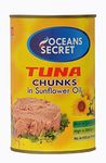 Ocean Secret Tuna Chunks in Sunflower oil, 400g (Pack of 4) | Immunity Booster | Superfood |