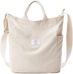 KALIDI Corduroy Tote Bag, Large Mes