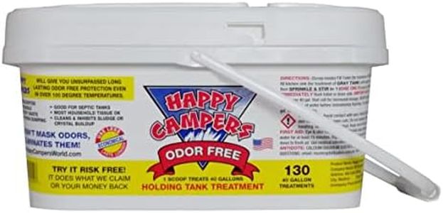 Happy Campers RV Black Tank Treatment - 130 Treatments Eliminate Odors in Camper Holding Tanks