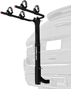 Retrospec Lenox 2-5 - Bike Hitch Rack for Cars, Trucks, SUVs with 2” Hitch | Foldable Steel Frame with Anti-Rattle Adapter, Tie Down Cradles and Straps - Fits Most Frames, Black