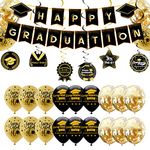 Graduation Decorations 2023, College High School Graduation Decorations Party Supplies Set , Graduation Party Decorations Supplies with Balloons Swirl Set Banner