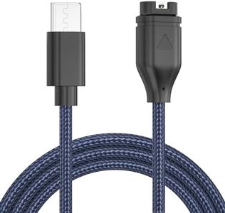 Charger Cable for Garmin Fenix 7 6 5 S X Charger, 1m Braid Charging Cable for Garmin Instinct 1 2, Forerunner 945 745 935 45/45 S 245, Approach S40 S60 S62 S70, Venu2/Venu/Venu Sq 2/3/3S