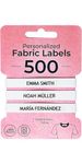 500 Personalized Iron-on Fabric Labels for Kids, Baby & Children's Clothes, School Uniform, Gentle on Skin, Durable, Easy to Apply, Eco-Friendly, Washing Resistant - White, Small, Cotton