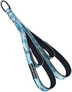 Vulken Tricep Rope Cable Attachment, 24 Inch & 17 Inch Two Lengths Built in One Pull Down Rope, Triceps Extension Straps Gym Equipment, Home Workout Handles for Resistance Bands, Blue Camo