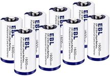 EBL CR123A Batteries 1600mAh 123A 1