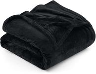 Utopia Bedding Fleece Blanket Queen Size [Black, 90x90 Inch] - 300 GSM Blankets with Anti-Static Microfiber - Lightweight, Fuzzy, Cozy Blanket for Bed, Couch and Sofa - Suitable for All Seasons