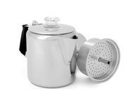 GSI Outdoors Glaicer Stainless Percolator with Silicone Handle, 3 Cup