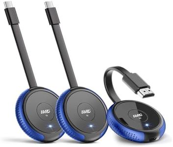 AIMIBO USB C Wireless 2 Transmitter and HDMI Receiver, 2.4/5G HDMI Wireless Multiple TX Extender 165FT/50M, Video/Audio for Laptop, MacBook, Surface, i-Pad, i-Phone 15 to Monitor, Projector, HDTV