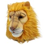 BEENODI Fun Lion Head Animal Mask | Lion Costume Mask | Halloween Party Mask | Latex and Mane Material, Durable, Strong Elastic Suitable for All Kinds of Masquerade Parties