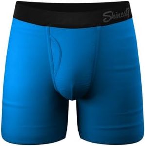 Shinesty Hammock Support Mens Boxer Briefs with Pouch | Mens Underwear with Fly | US Small Royal Blue