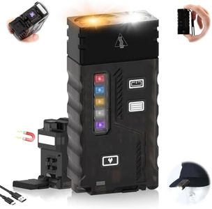 iToncs LED Small Powerful EDC Flashlight with 365nm UV Light,13 Mode,USB C Rechargeable Mini Pocket Keychain Flash Light with Clip,IP67,Magnetic,Lanyard,Buzzer,Arc Lighter for Camping Hiking Gear