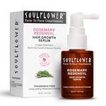 Soulflower Rosemary Redensyl Hair Growth Serum | 3% Redensyl, 4% Anagain, Melanogray, Caffeine, Biotin, Keratin, Tea Tree, Chia Seeds, Rice Water | Men, Women | 30 ml (Pack of 1)