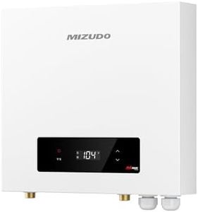Mizudo 36kW Tankless Water Heater Electric, 240 Volt Instant Hot Water Heater, Up to 8.7 GPM for the Whole House Shower, 5-6 Points of Use, with LED Digital Display, Copper Cup Heating Element