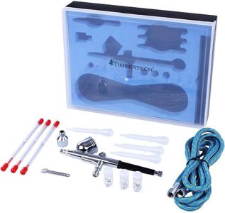 Timbertech Airbrush Kit with Compressor – Portable Painting Set