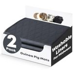 LuftPets Washable Guinea Pig Bedding. (2 Pack) Easy to Clean Unlike Fleece. Absorbent & Waterproof Guinea Cage Liners. Non-Slip Guinea Pee Pads & Bunny Mats (for Midwest)