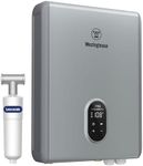 Westinghouse 27kW Electric Tankless Whole House Water Heater, 6.3 GPM Instant Hot Water on Demand, 240V, WIFI & Self Modulating High Efficiency, Copper Heating, LED Display, ETL Certified