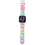 Accutime Hello Kitty Pastel Rainbow LED Wrist Watch, Multicolor, Modern