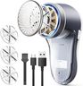 POPCHOSE Lint Remover, Bobble Remover for Clothes, Rechargeable Fabric Shaver, Electric Woolen Jumper Debobbler, Clothes Defuzzer for Sweater, Fuzz Remover for Knitwear, Sofa, Couch