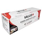 Value Plus (18 Inch x 2000 Feet) Clear Plastic Food Service Wrap, Cling Wrap for Food BPA-Free Microwave and Freezer Safe, All Purpose Plastic Food Wrap, 1 Count