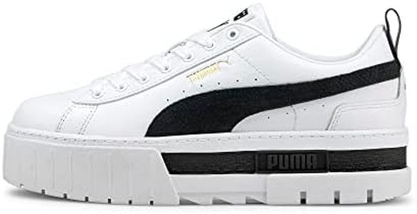 Puma 381983 Women's Sneakers Platform Maze Leather, 23 Autumn Winter Colors Puma White/Puma Black (01), 24.0 cm