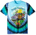 Liquid Blue Unisex-Adult's Road Trippin' Short Sleeve T-Shirt, tie dye, Large