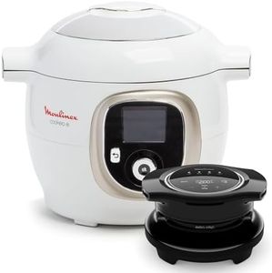 Moulinex Cookeo+ avec Extra Crisp, Multicuiseur, Air fryer, 10modes de cuisson, Cuisson sous pression, Recettes faciles pas à pas, CE85XCF0, Blanc