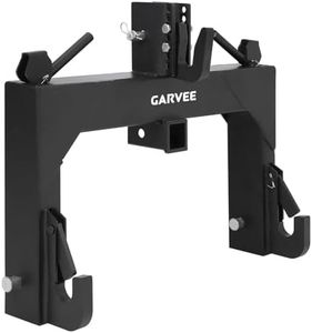 GARVEE 3 Point Quick Hitch Category 1, 3000 LBS Lifting Capacity Tractor Quick Hitch, 27.5" Between Lower Arms, 14.5" ~17.5" Level Adjustment, Quick Hitch Adaptor to Category 1 and 2 Tractors (Black)