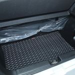 AUTOFIT 3 LAYER HEAT/WATER PROOF PU Leatherite Car Trunk/Boot/Dicky Mat for (BLACK and Silver LEATHER, Toyota New Fortuner)