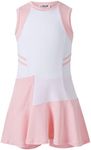 LIONJIE Girls Tennis Golf Dress Outfit Sleeveless Tank Top and Skorts Sets School Sport Skirt with Shorts 9-10 Years White