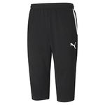 PUMA Men's Teamliga Training 3/4 Pants, Puma Black-puma White, Large