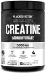 Jacked Factory Creatine Monohydrate Powder 425g - Creatine Supplement for Increased Muscle Mass*, Improved Strength, Power, & Performance** - 85 Servings, Unflavored