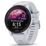 Garmin Forerunner 255 Easy to Use Lightweight GPS Running Smartwatch, Music Storage, Advanced Training and Recovery Insights, Safety and Tracking Features, Up to 14 days Battery Life, White