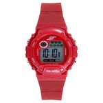 SF Digital Dial Red Plastic Strap Watch for Men-NS7982PP13