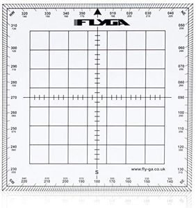 Map Navigation Protractor (Square) - for Aviation Student Pilots During FAA Private Pilot Certificate & CPL + Marine, Boating & Sailing Captains