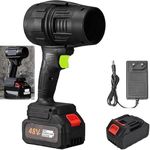 Handheld Electric Portable Air Blower,Turbo Jet Blower Cordless 48V,Handheld High Powerful Blow Brushless Motor for Extra runtime,for Car,Home Cleaning Corner, Road Cleaning (Multicolour)