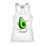 Crazy Dog Tshirts Womens Avocardio Tank Top Funny Running Workout T Shirt Sarcastic Hilarious Funny Racerback Tank Cinco De Mayo Tank Top for Women Funny Fitness Tank Top White S