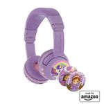 All-New, Made for Amazon BuddyPhones PlayTime Volume-limiting Bluetooth Child Headphones Age (3-7), Great Purple