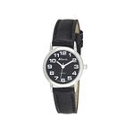 Ravel Women's Easy Read Watch with Big Numbers - Black/Silver Tone/Black Dial