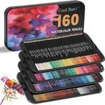 160 Watercolor Pencils, Professional Watercolor Pencil Sets, Artist Soft Corn with Rich Colors for Sketching, Shading & Blending, Numbered Pencils for Adults Artists and Beginners, Metal Box Packing