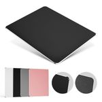 Metal Aluminum Mouse Pad, Office and Gaming Thin Hard Mouse Mat Double Sided Waterproof Fast and Accurate Control Mousepad for Laptop, Computer and PC,9.05"x7.08", Black