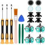 Lyukii Analog Joysticks Repair Kit Compatible with Xbox One Controllers,T6 T8 Torx Screwdriver, 4 Piece 3D Analog Joysticks, 4 Pieces Thumbstick Caps, 4 Pieces Silicone Cap Cover