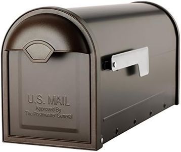 Architectural Mailboxes 8830RZ-10 Winston Post Mount Mailbox, Rubbed Bronze