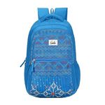 Genie Tess School Bag for Girls. Blue, 3 zips, Stylish & Trendy College Bags for Girls, Water Resistant, Lightweight Bags for Office, Travelling. 36 litres. 19"