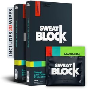 SweatBlock Antiperspirant Wipes - Maximum Strength - For Excessive Sweating & Hyperhidrosis - up to 7 Days Protection Per Wipe - Unisex - 20 Wipes