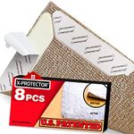 X-Protector 8 PCS Rug Grippers - Anti-Curling Rug Tape - Keeps Your Carpet in Place & Makes Corners Flat. Premium Carpet Gripper with Renewable Gripper Tape - Ideal Anti-Slip Rug Pad for Your Rugs!