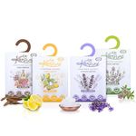 Cycle Pure Karpure Camphor Sachet - Pack of 4 | Air Freshener for Bathroom, Toilets, Cars, Wardrobes, Homes, & Offices | Oudh, Citrus, Lavender & Thyme Fragrance | Each Lasts up to 30 Days, 30gm Each