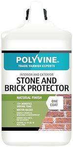 Polyvine Stone and Brick Protector & Professional Sealant Masonry Waterproofer Interior Exterior Clear Penetrating Sealer Waterproof Coating for Stone, Brickwork, Flagstone, Sandstone, Slate, Plaster