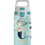 SIGG - Stainless Steel Kids Water Bottle - Shield One Atlantis - Suitable For Carbonated Beverages - Leakproof - Lightweight - BPA Free - Aqua with Mermaid - 0.5L