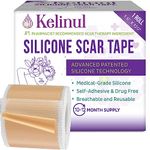 Silicone Scar Sheets(1.6 x 120"Roll-3M) Scar Removal Silicone Scar Tape for Softening and Flattening Scars, Acne, C-Section, Keloid Surgery, Painless Removal, Reusable, Washable, 10-12 Month Supply